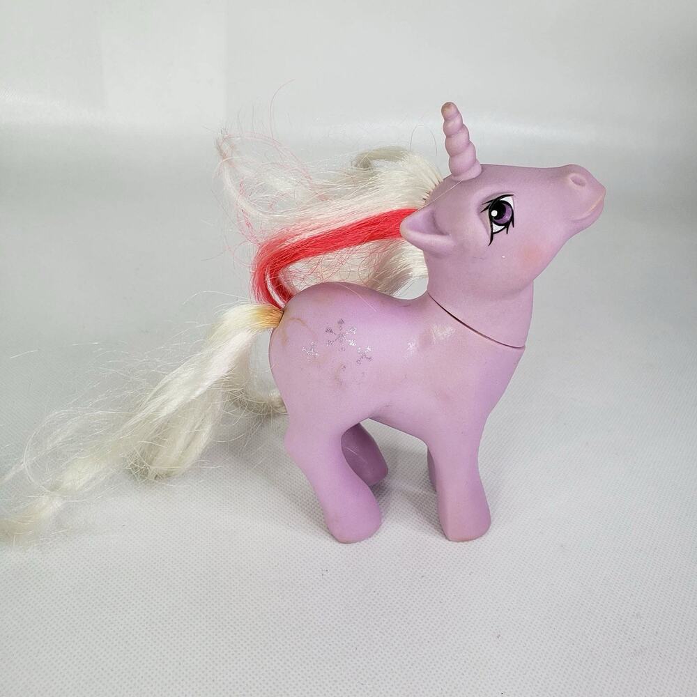 VINTAGE Unicorn POWDER G1 My Little Pony MLP 1984 Snow Purple USA